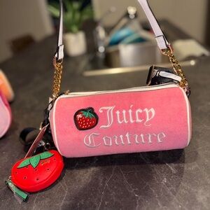 NWT Juicy Couture Pink Strawberry Shoulder Bag